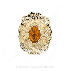 GS343 CIT - 14 Karat Gold Citrine Slide 